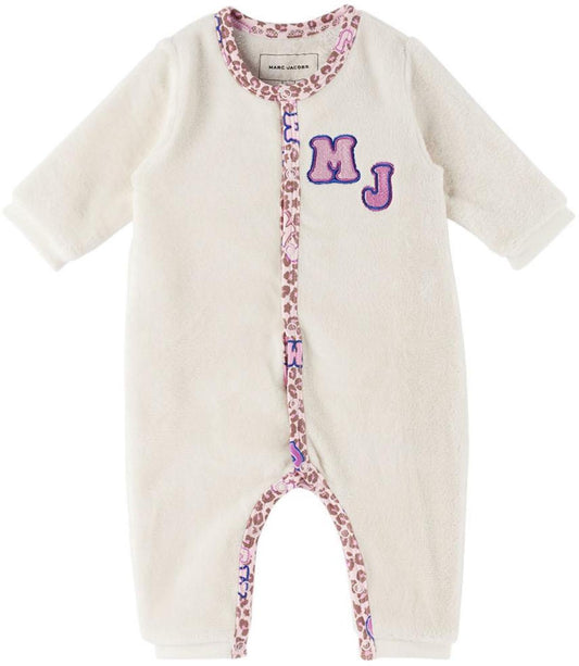 Baby Off-White Fleece Jumpsuit
