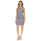MICHAEL Women's Striped Snap-Around Mini Dress