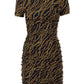 Michael Michael Kors Status Printed Ruched Dress