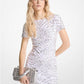 Zebra Embellished Scuba Dress