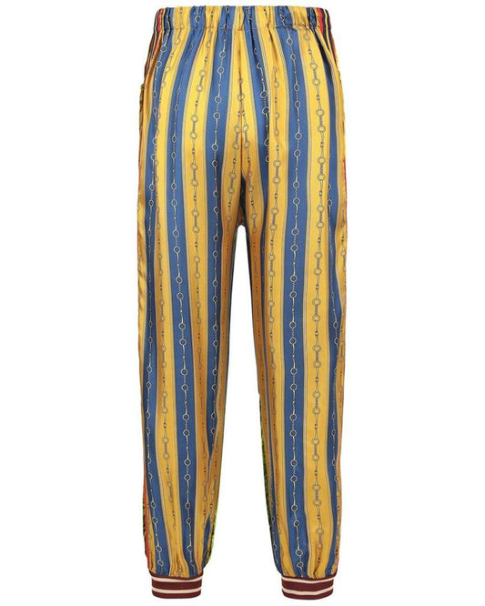 Gucci Velvet Silk-Trim Pant