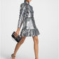 Sequined Georgette Ruffled Dress