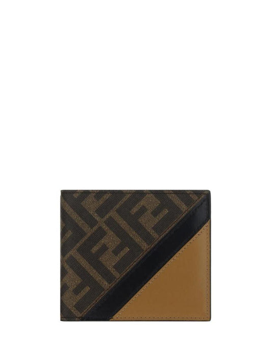 Fendi Fabric and Leather  Bifold Men's Wallet