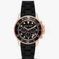 Oversized Everest Rose Gold-Tone and Silicone Watch
