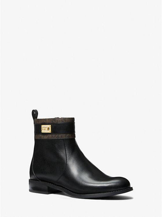 Padma Logo and Leather Ankle Boot