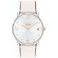 Women's Elliot Chalk White Leather Strap Watch, 36mm