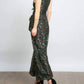 Edita Halter Metallic Clip Dot Jumpsuit In Multi