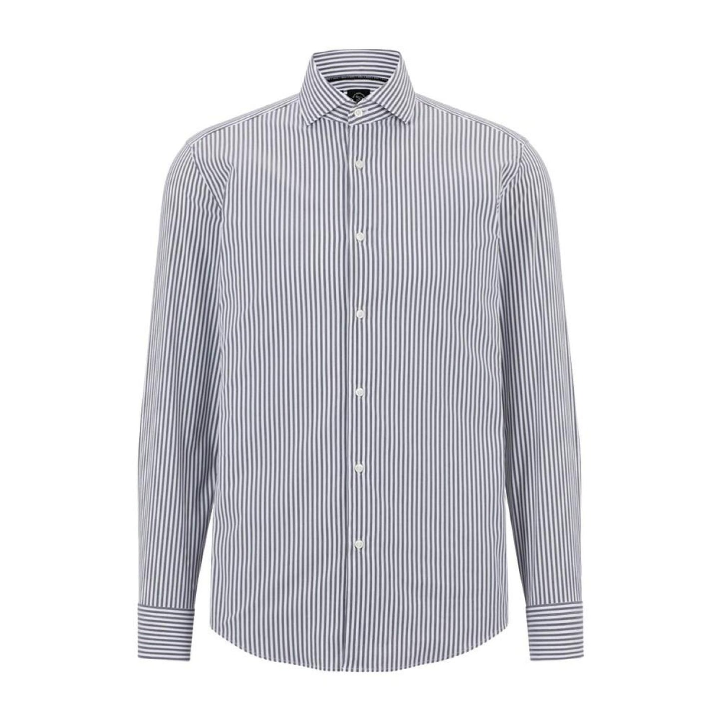 Men's Slim-Fit Shirt in Striped Performance-Stretch Fabric
