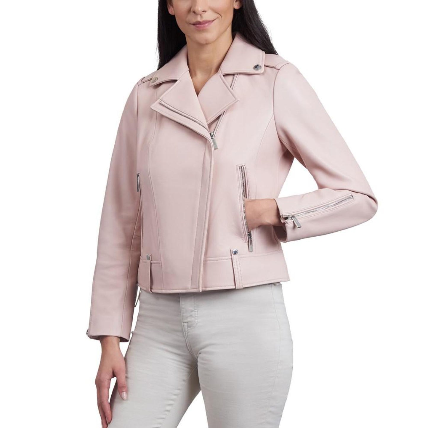 Women's Leather Moto Jacket