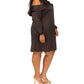 Plus Size Flounce Off Shoulder Mini Dress