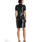 Plaid Sequined Polo Dress