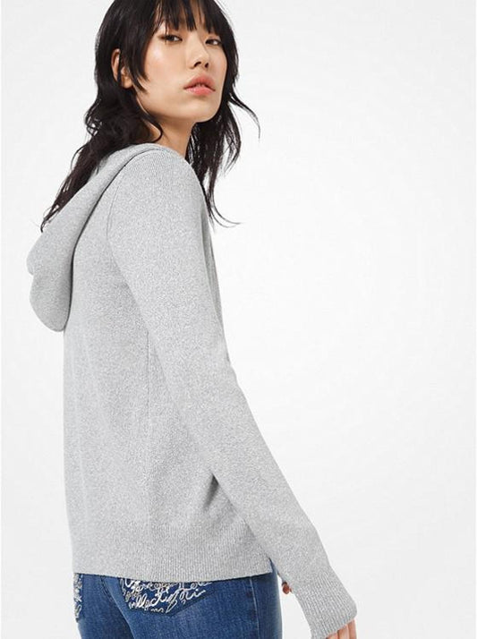 Metallic Viscose Zip Hoodie