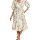 Marchesa Notte Printed Wrap Dress
