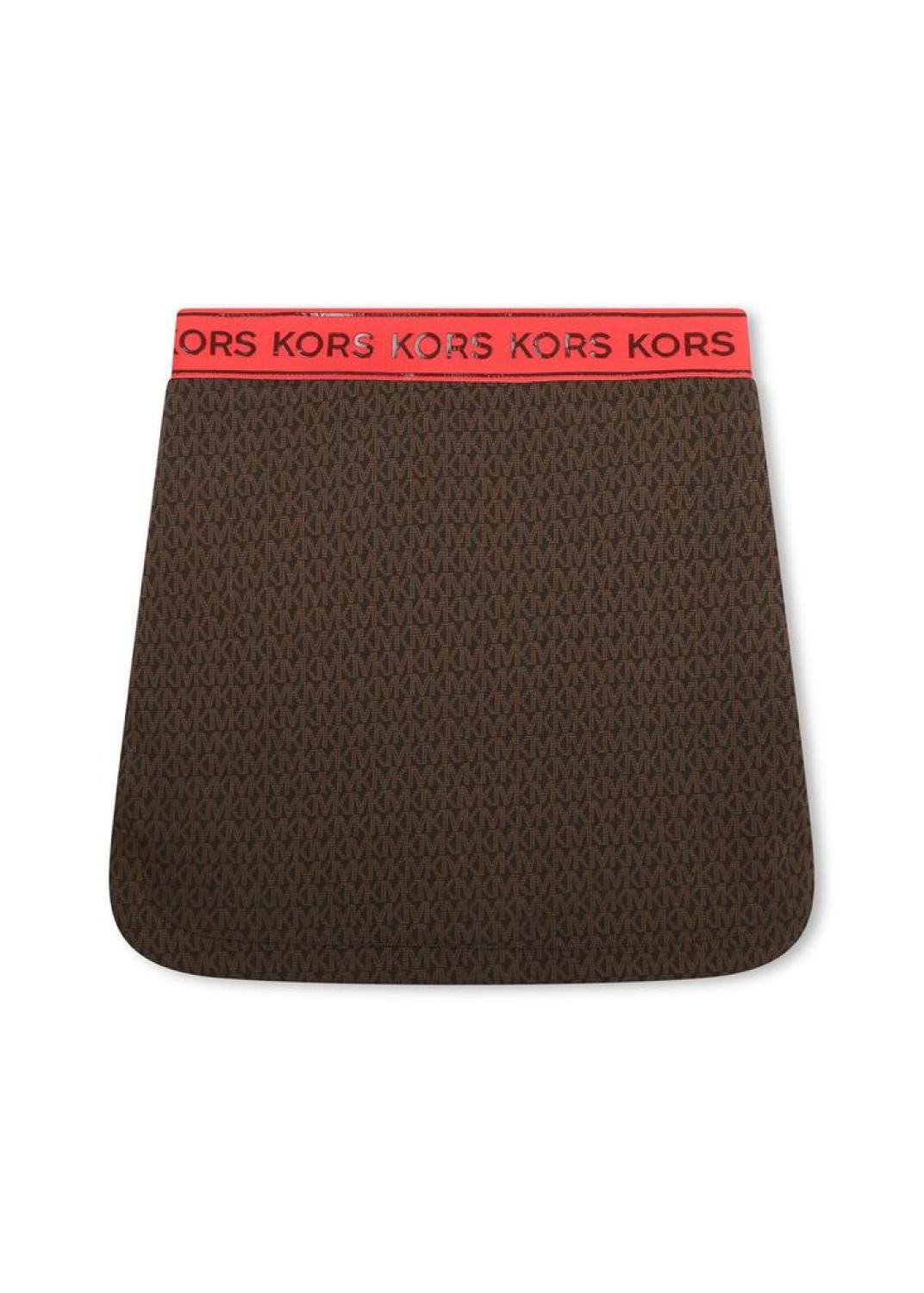 Michael Kors Kids Monogram Patterned Stretched Skirt