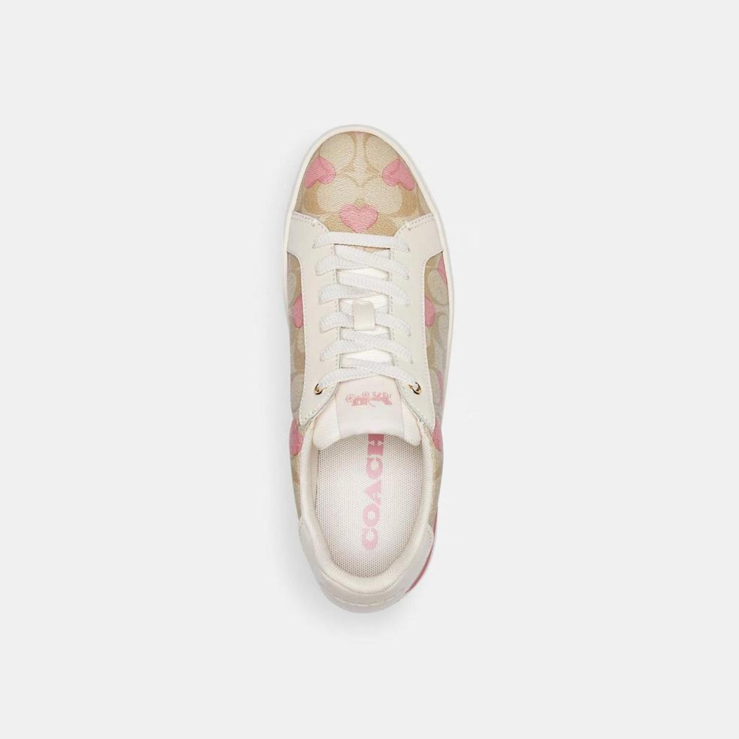 Coach Outlet Clip Low Top Sneaker In Signature Canvas With Hearts