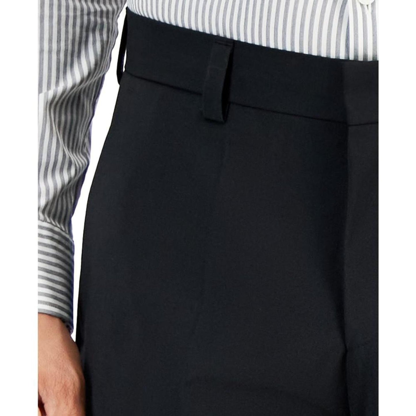 Men's Modern-Fit Solid Wool Blend Suit Trousers