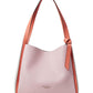 Knott Colorblocked Pebbled Leather Large Shoulder Bag