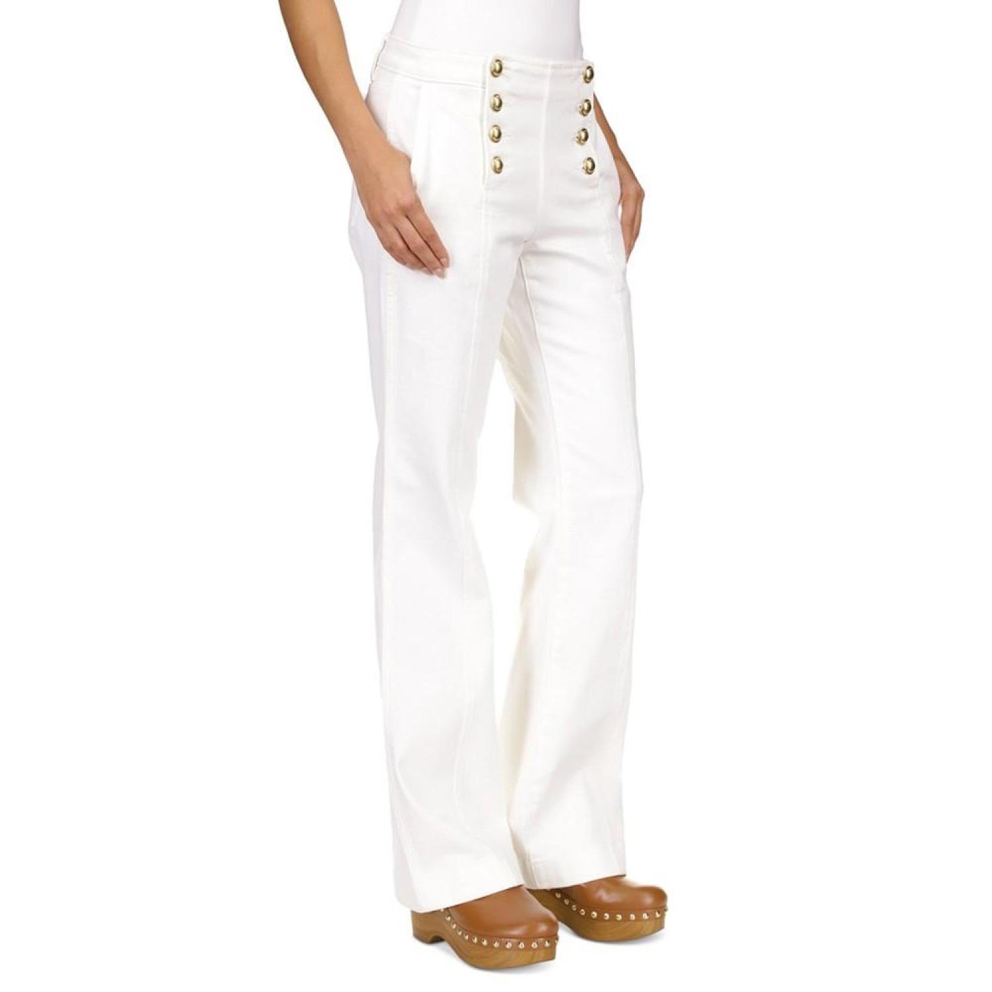 Women's Sailor-Front Flare-Leg Jeans, Regular & Petite