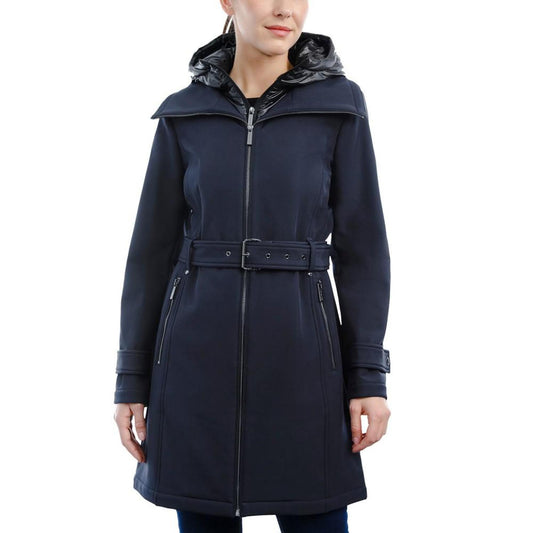 Women's Belted Hooded Raincoat