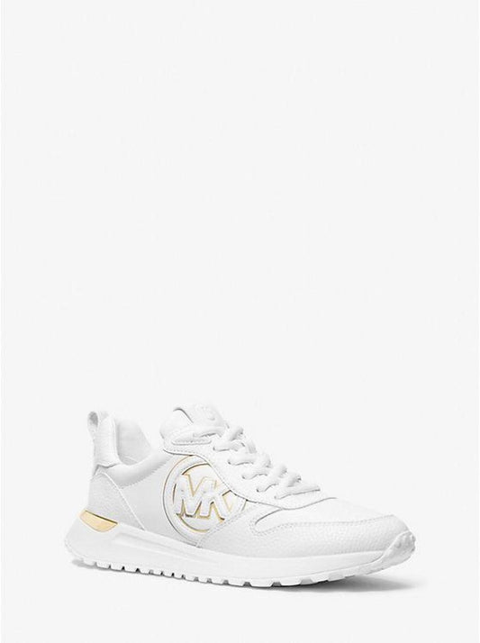 Dev Logo Embossed Faux Leather Trainer