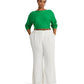 Plus-Size Cotton-Blend Dolman-Sleeve Sweater