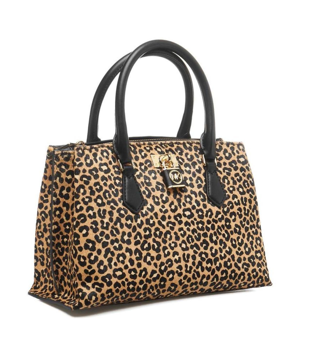 Michael Kors Ruby Leopard Printed Small Tote Bag