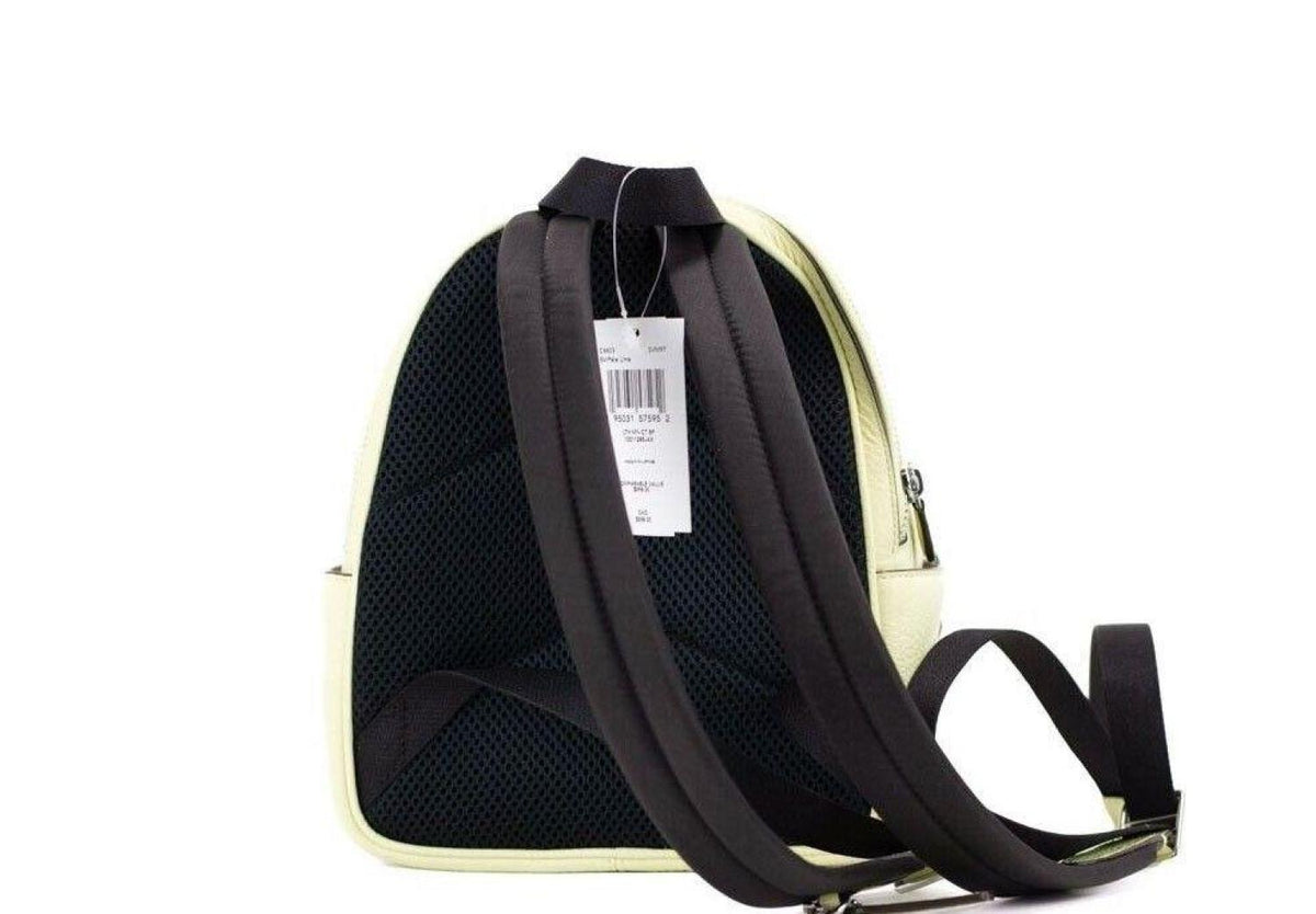 Coach Mini Court Backpack C8603 pale lime green COACH Mini Court Pale Lime Pebbled Leather Shoulder Backpack Bag main image 2