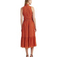 Print Crinkle Georgette Tie Neck Dress