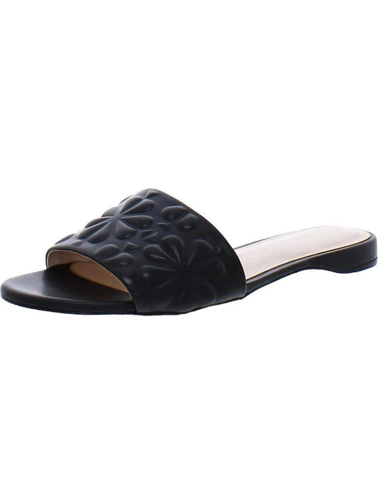 Emmie  Womens Leather Flat Slide Sandals
