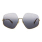 Chloe Square-Frame Metal Sunglasses