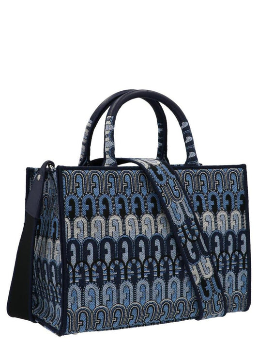 Furla Toni Antracite Jacquard Tote Bag