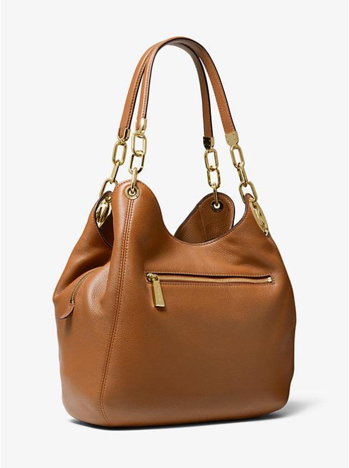 Lillie Large Pebbled Leather Shoulder Bag