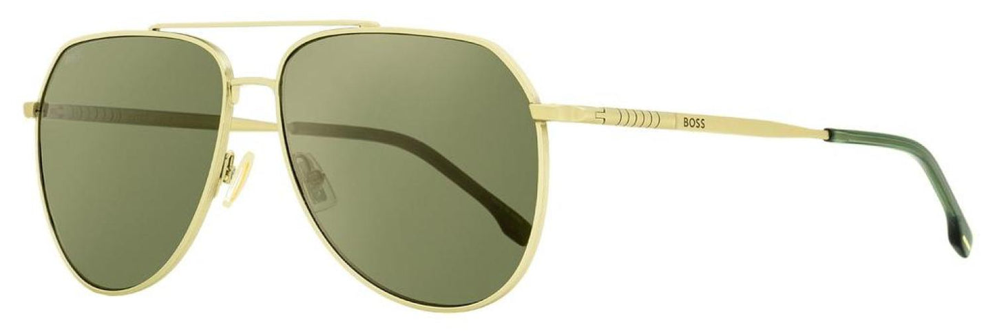 Hugo Boss Men's Pilot Sunglasses B1447S J5GWM Gold/Green 61mm