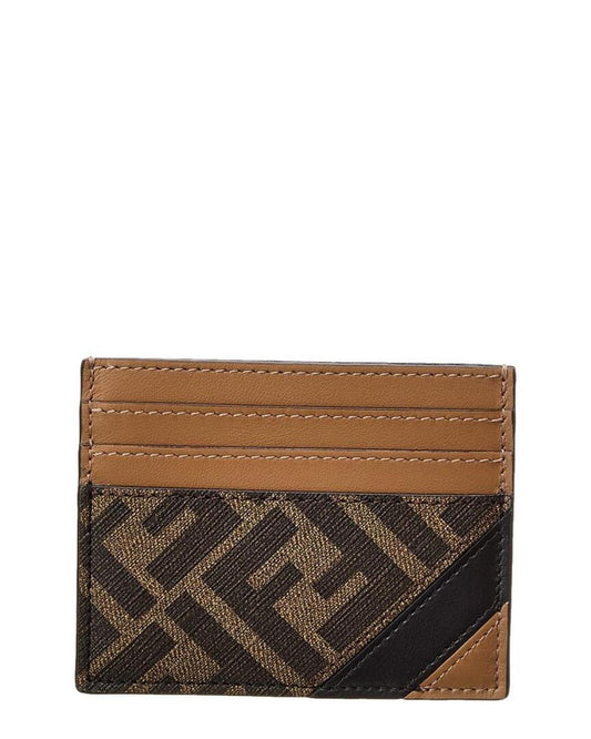 FENDI FF Leather Card Holder