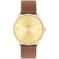 Unisex Elliot Saddle Leather Strap Watch, 40mm