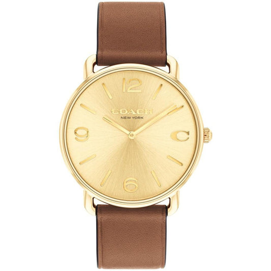 Unisex Elliot Saddle Leather Strap Watch, 40mm