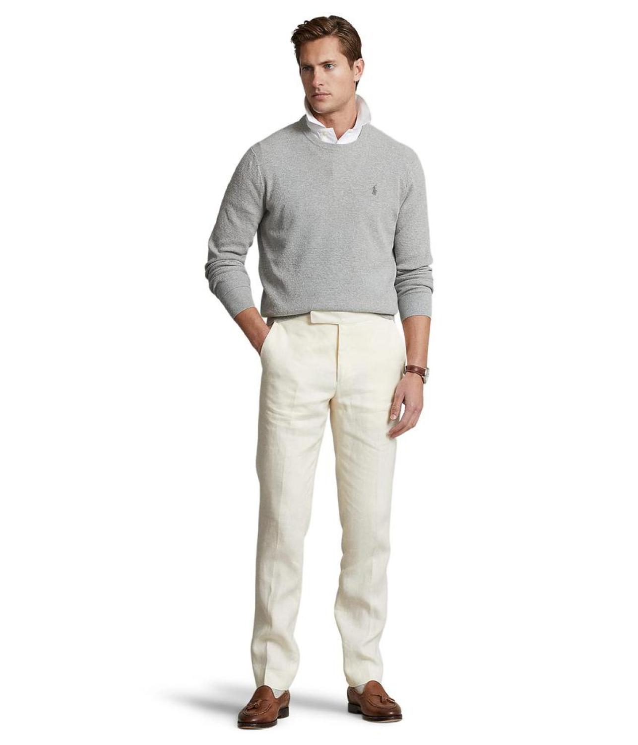 Textured-Knit Cotton Sweater