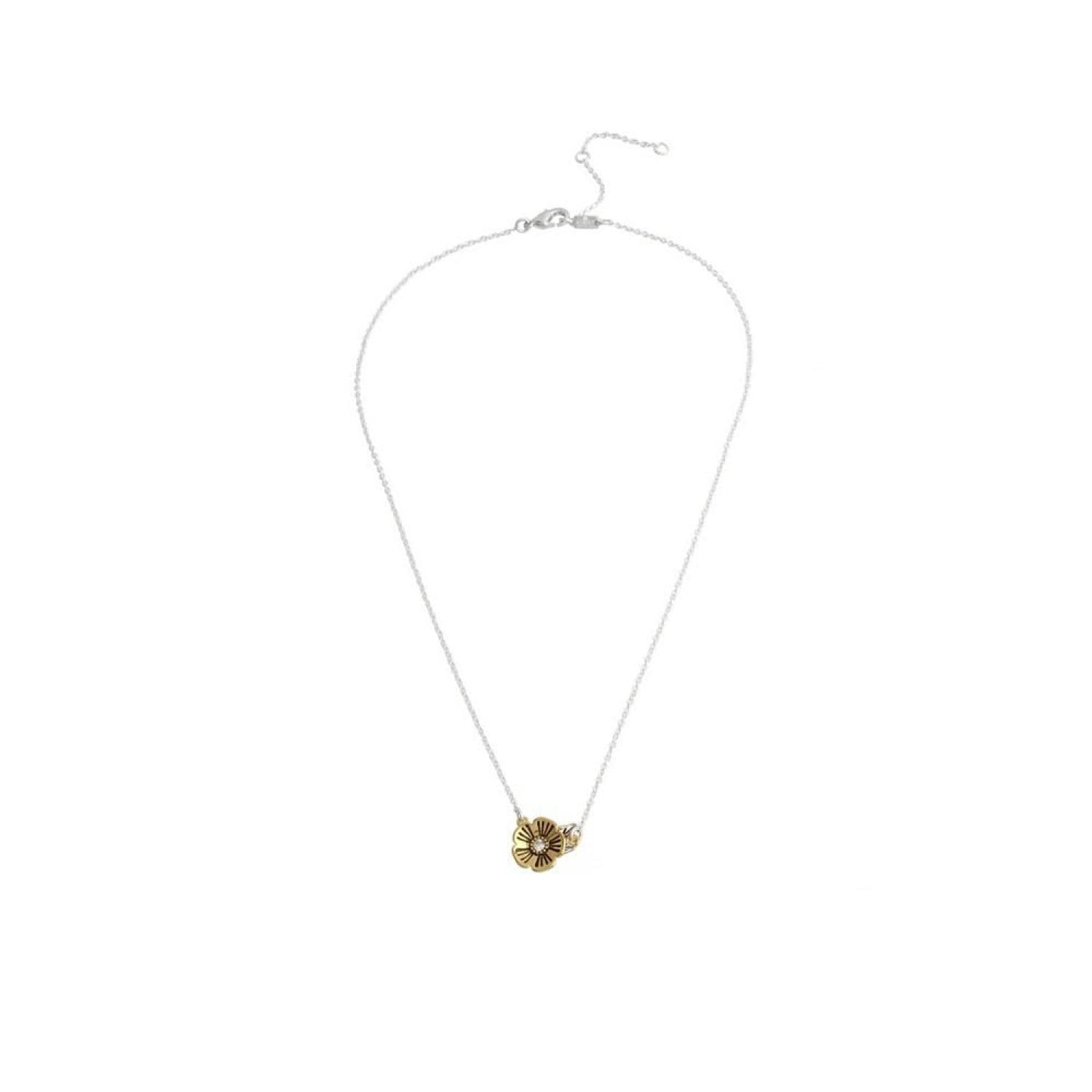 Organic Tea Rose Pendant Necklace