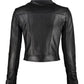 Michael Michael Kors Cropped Leather Biker Jacket