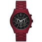 Men's Slim Runway Chronograph Red Coated Stainless Steel Bracelet Watch 44mm