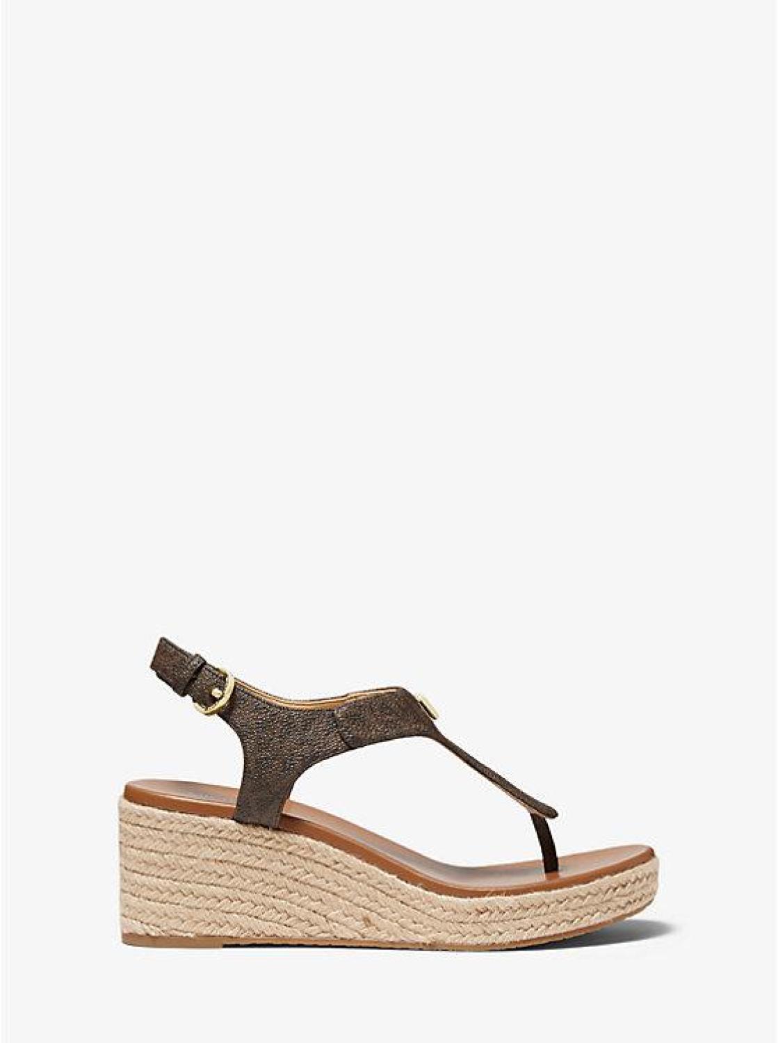 Laney Logo Espadrille Wedge Sandal