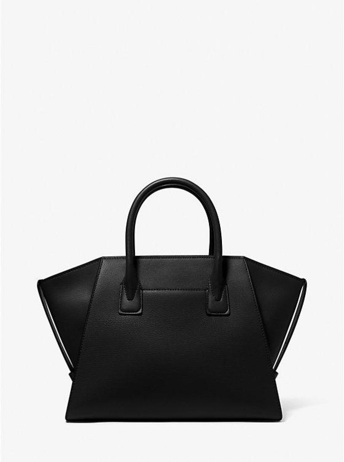 Avril Large Leather Top-Zip Satchel