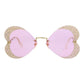 Cat Eye-Frame Metal Sunglasses