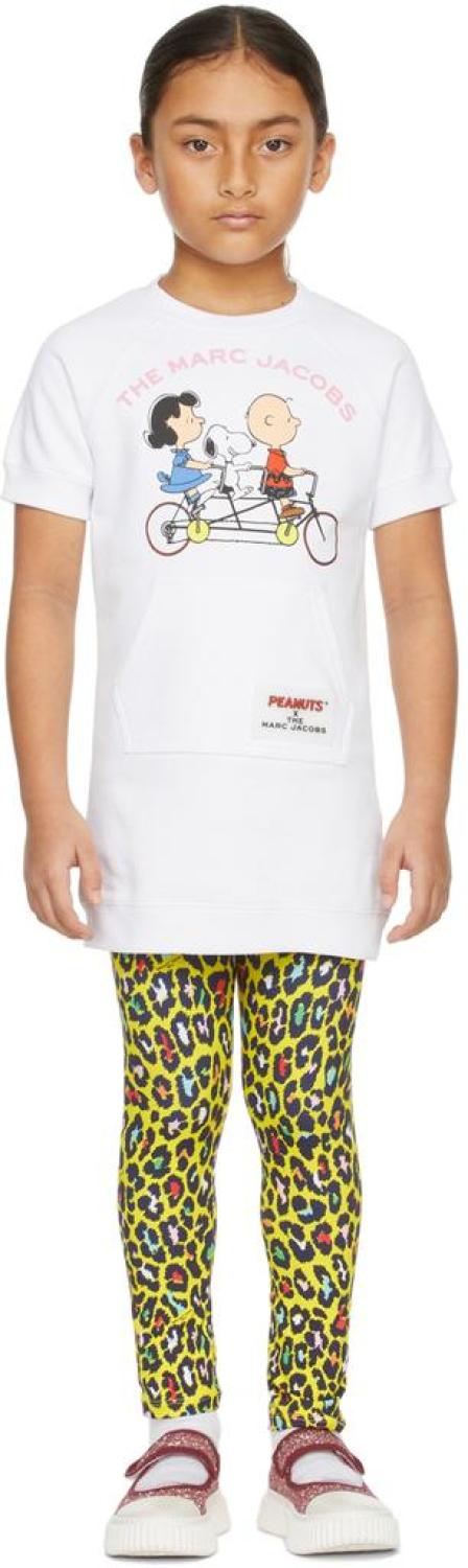 Kids White Peanuts Edition Sweat Dress