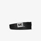 Reversible Logo Embossed Faux Leather Belt