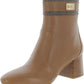 Padma Womens Leather Logo Ankle Boots