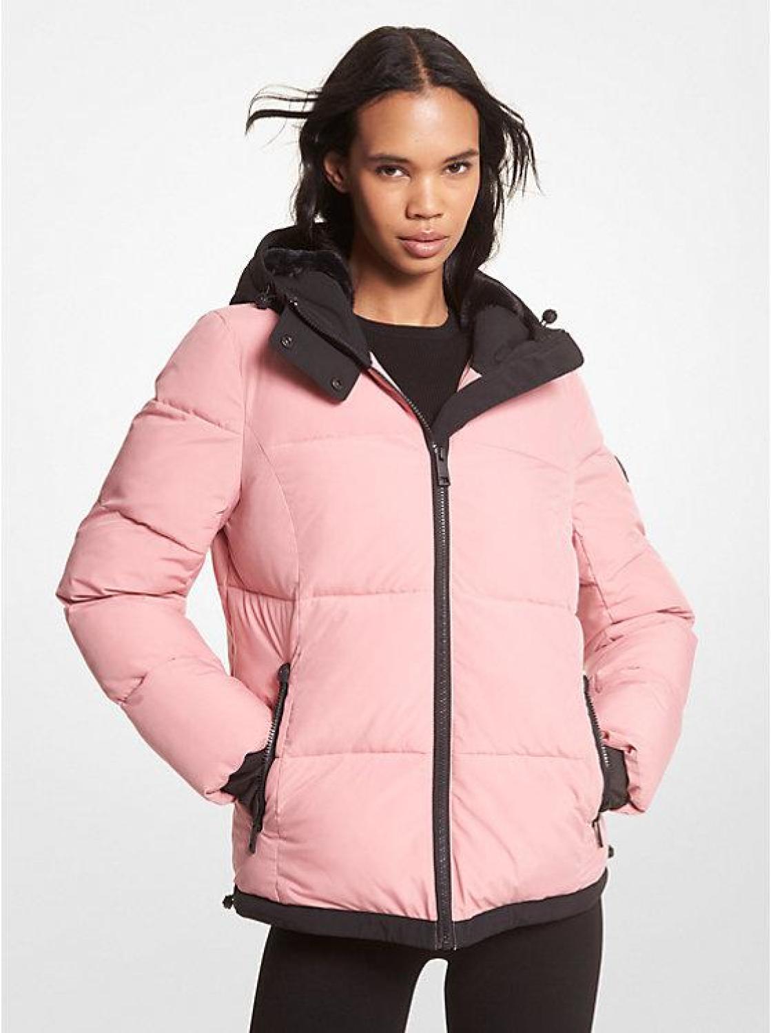Faux Fur-Trim Quilted Puffer Jacket