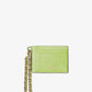 Small Pebbled Leather Chain Card Case