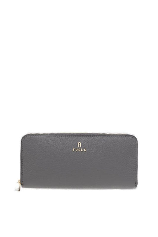 Furla Camelia Logo Plaque Zipped Wallet