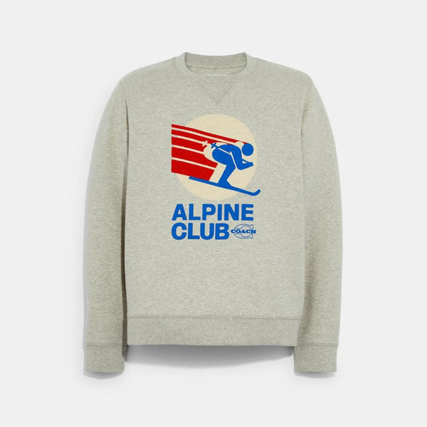 Coach Outlet Ski Alpine Club Graphic Crewneck Sweatshirt In Organic Co
